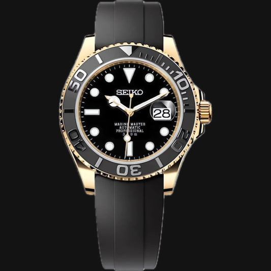 Seiko Mod Yacht Master "Gold & Black"