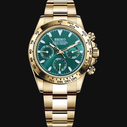 Seiko Mod Daytona "John Mayer Gold & Green"