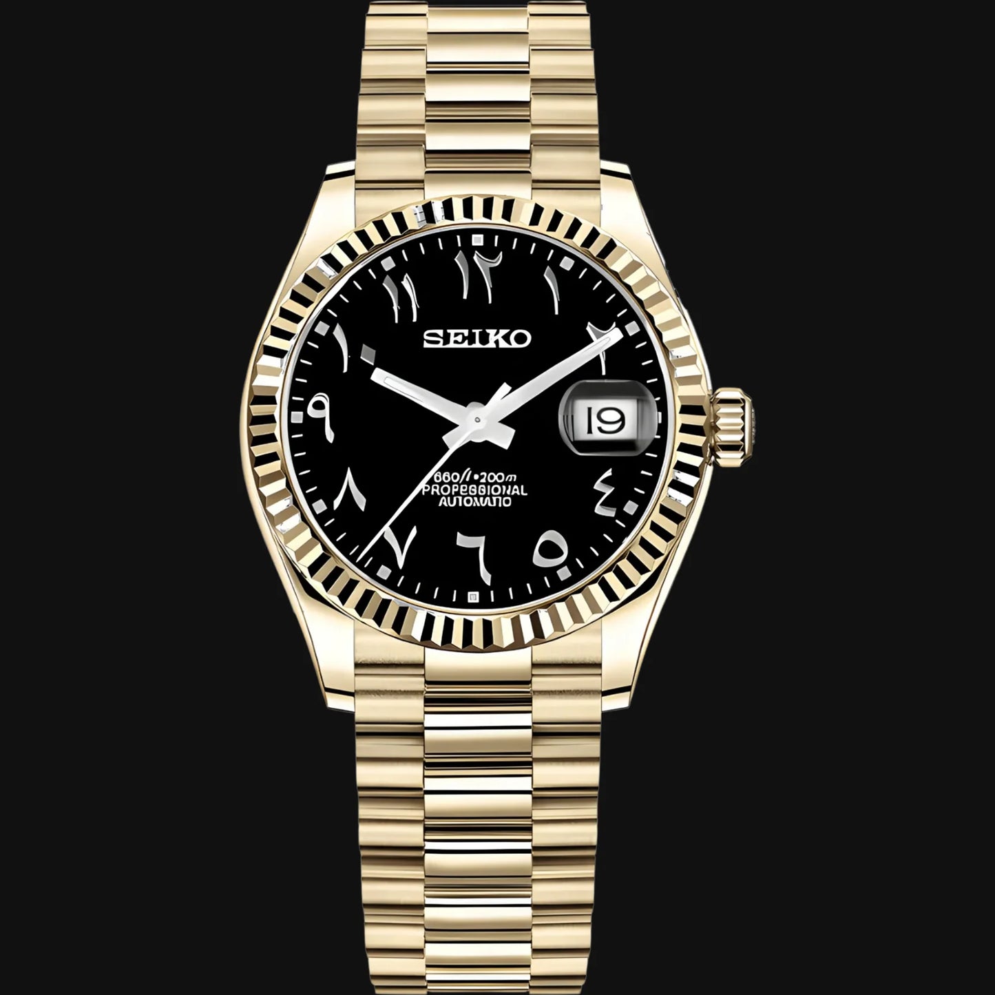 DateJust Gold "Black Arabic"